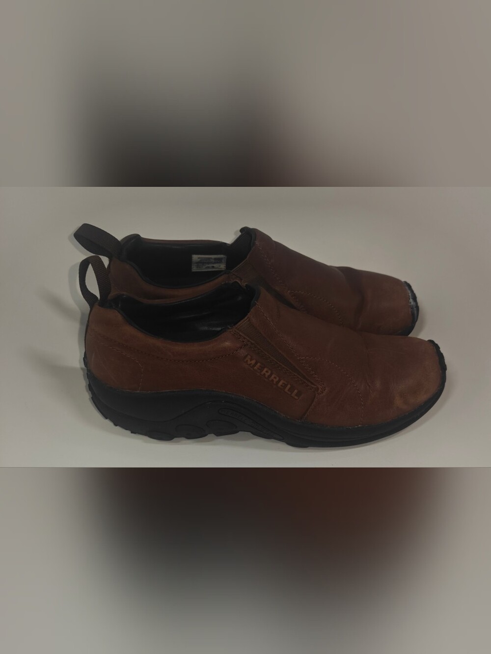 Merrell Jungle Moc Slip-On Shoes Men’s 9 Brown Leather Comfort Casual